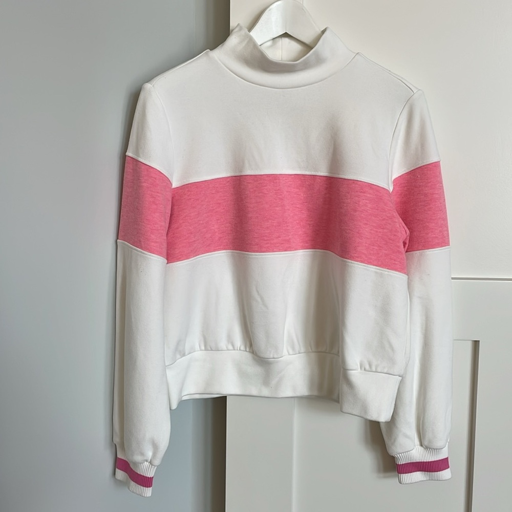 EVEREVE | pink stripe sweatshirt